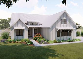 1 Story Modern Farmhouse Plan | Cherry Creek