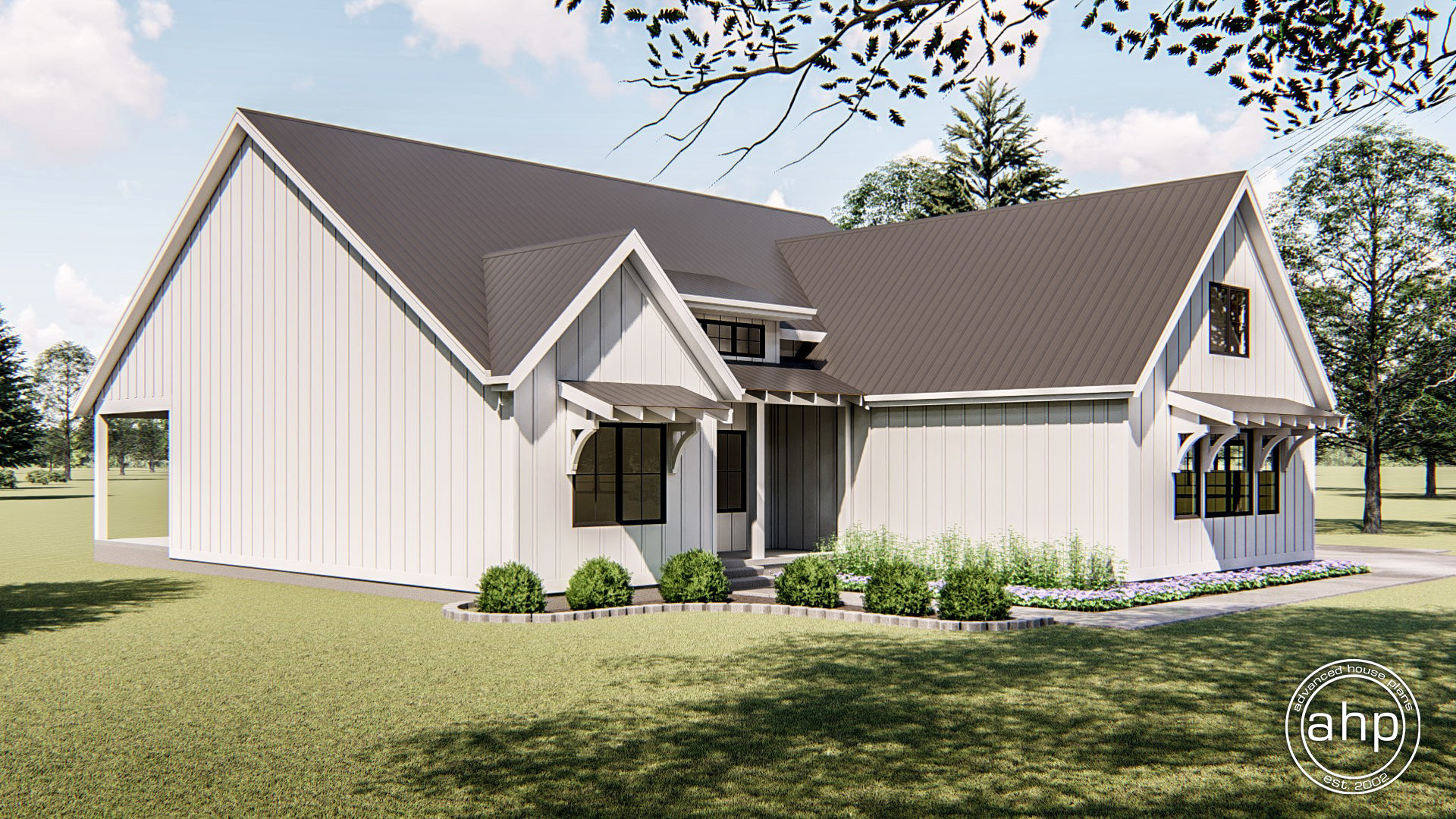 1 Story Modern Farmhouse Plan | Cherry Creek