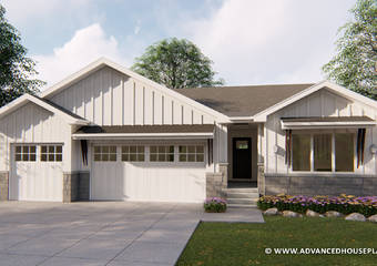 1 Story Modern Farmhouse Plan | Charlotte Rose