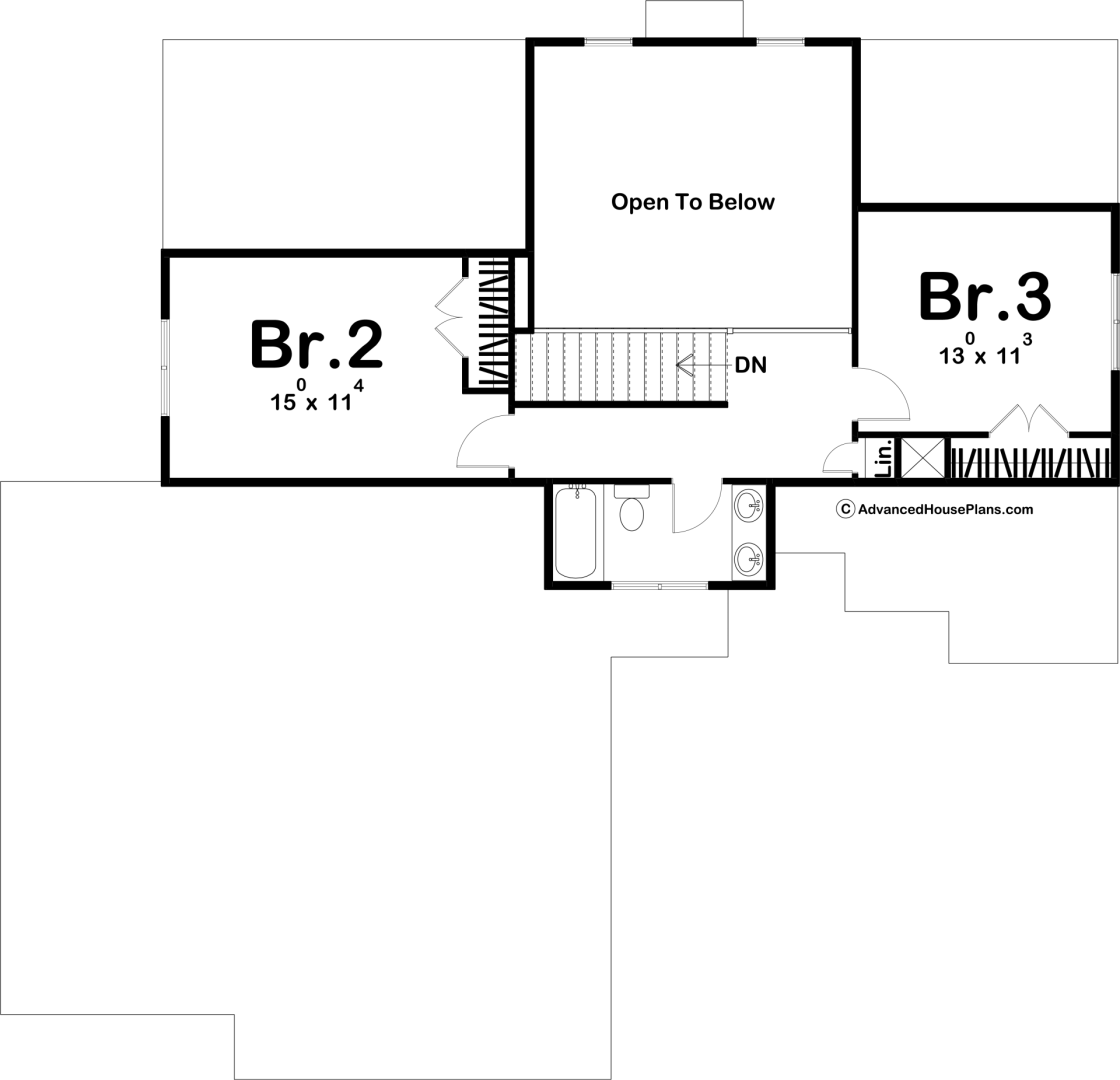 1.5 Story Modern Farmhouse Plan | Hutchins