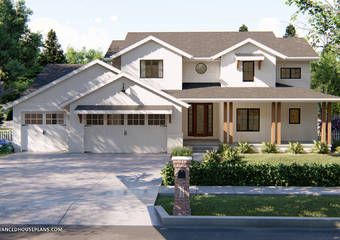 1.5 Story Modern Farmhouse Plan | Meadow Valley