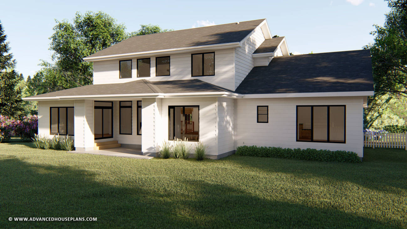 1.5 Story Modern Farmhouse Plan | Meadow Valley