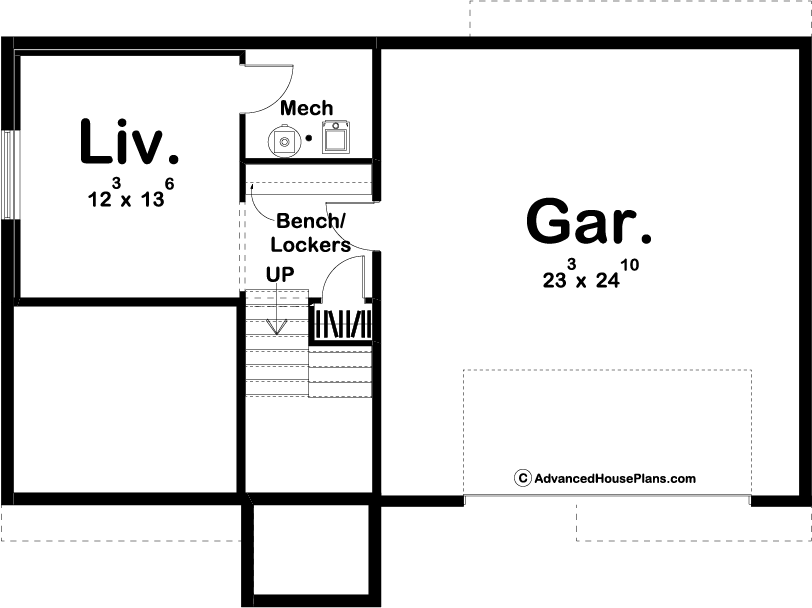 Split Level Modern Farmhouse House Plan | Creighton