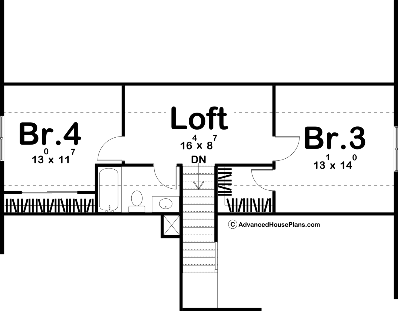 1.5 Story Modern Farmhouse House Plan | Blair