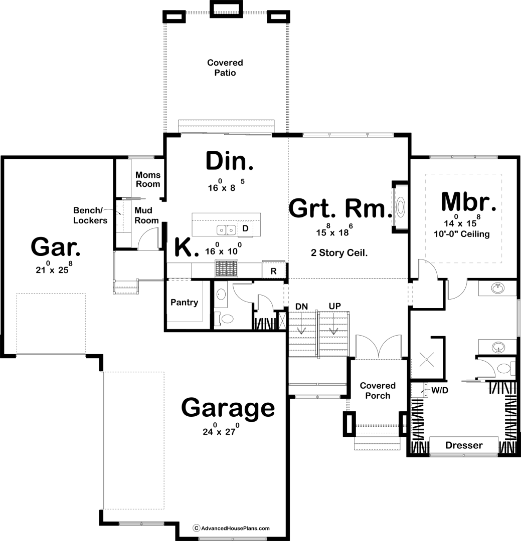 1.5 Story Modern Prairie House Plan | Forest Glen