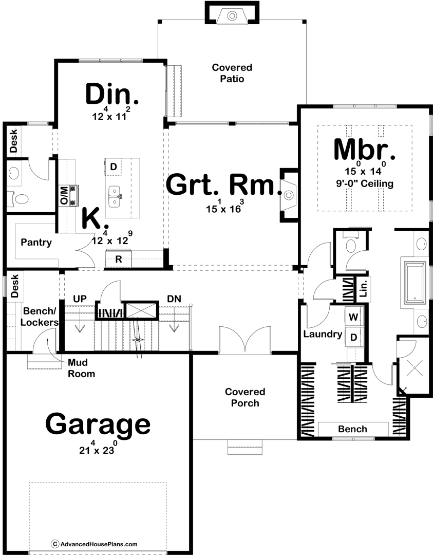 1.5 Story Modern Farmhouse House Plan | Forest Hills