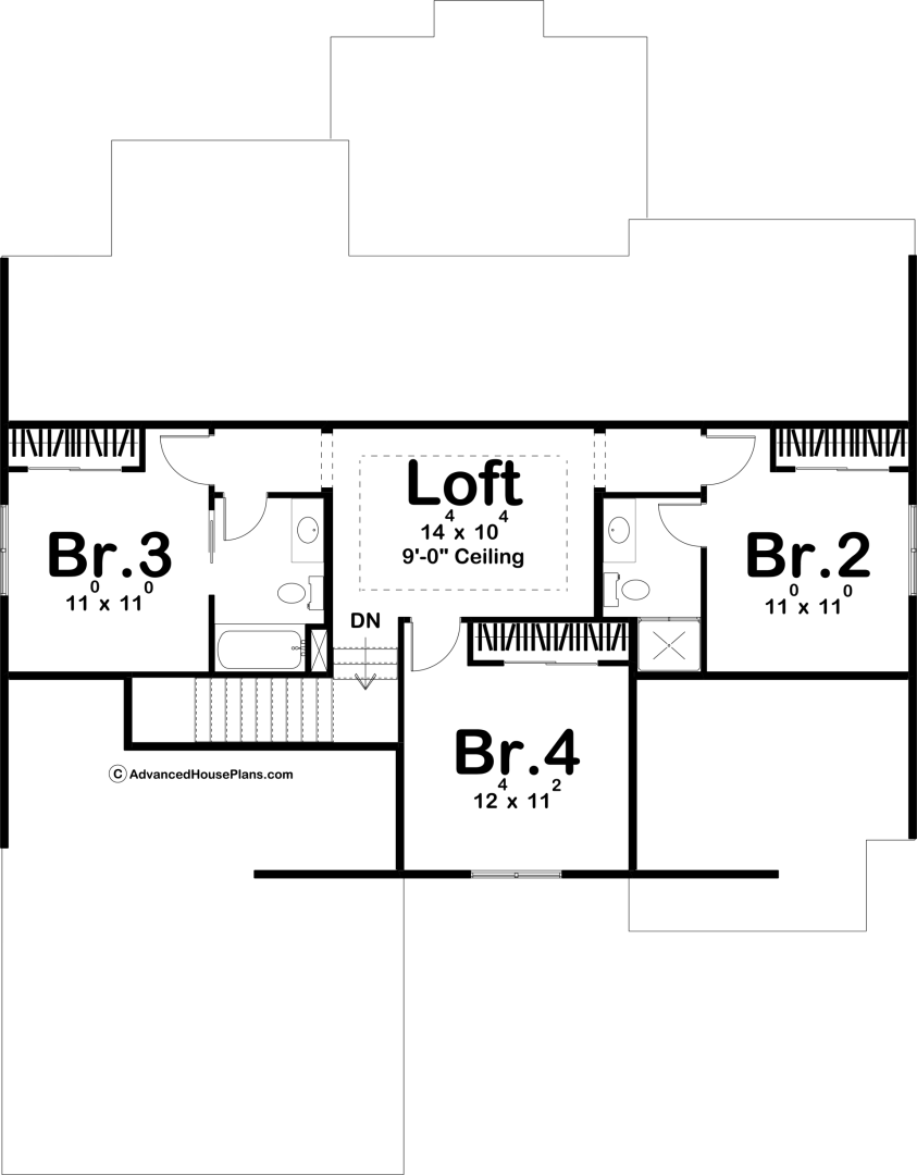 1.5 Story Modern Farmhouse House Plan | Forest Hills