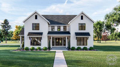 1.5 Story Modern Farmhouse Style House Plan | Savannah