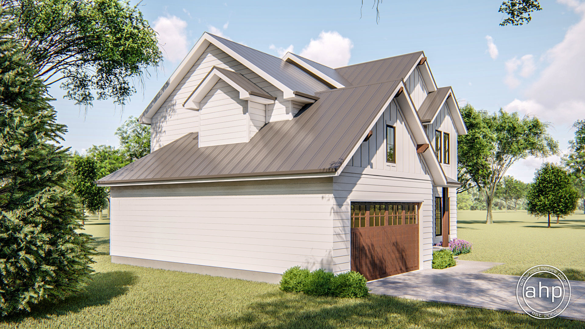 2 Story Modern Farmhouse Plan | Walnut Grove