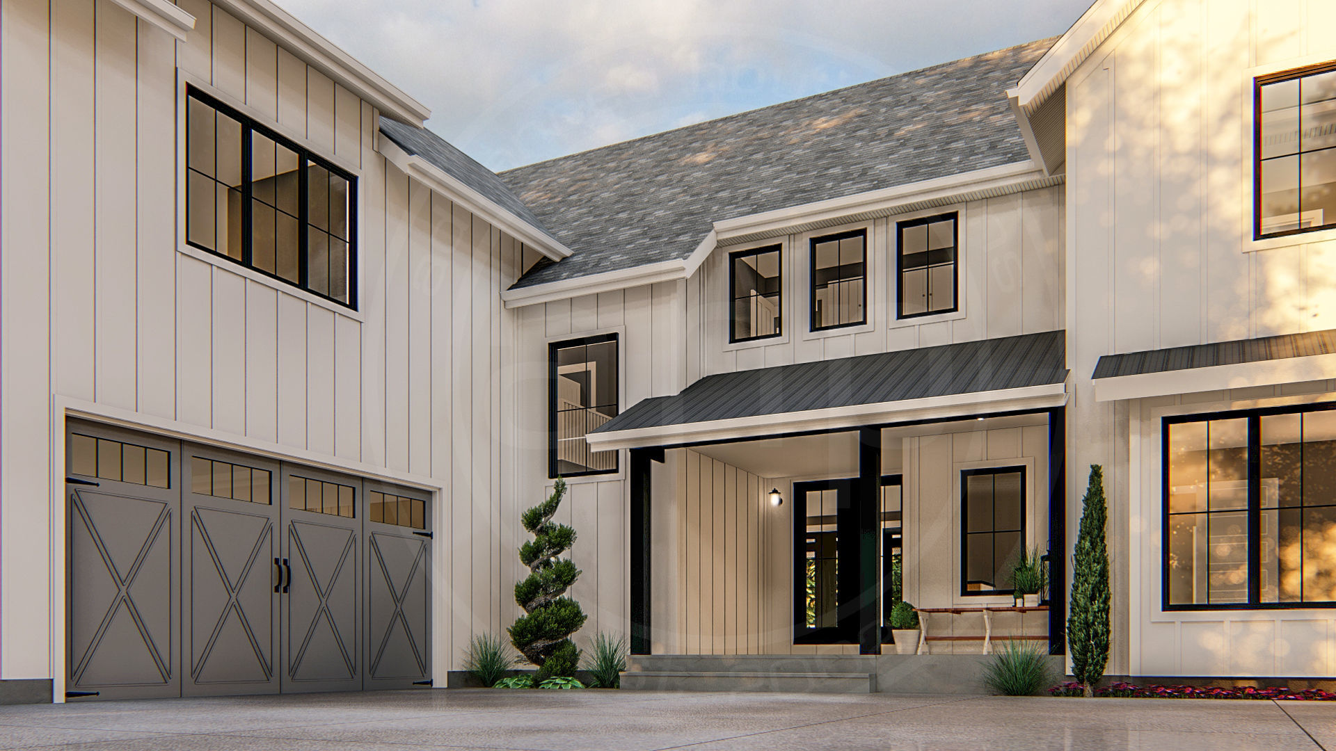 2 Story Modern Farmhouse Plan | Thousand Oaks