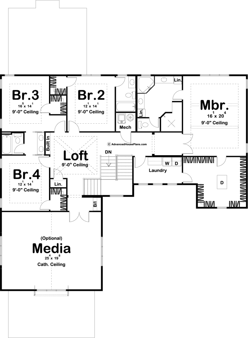 2 Story Modern Farmhouse Plan | Thousand Oaks