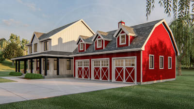 2 Story Modern Farmhouse Plan | Austin