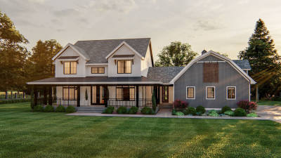 2 Story Modern Farmhouse Plan | Houston