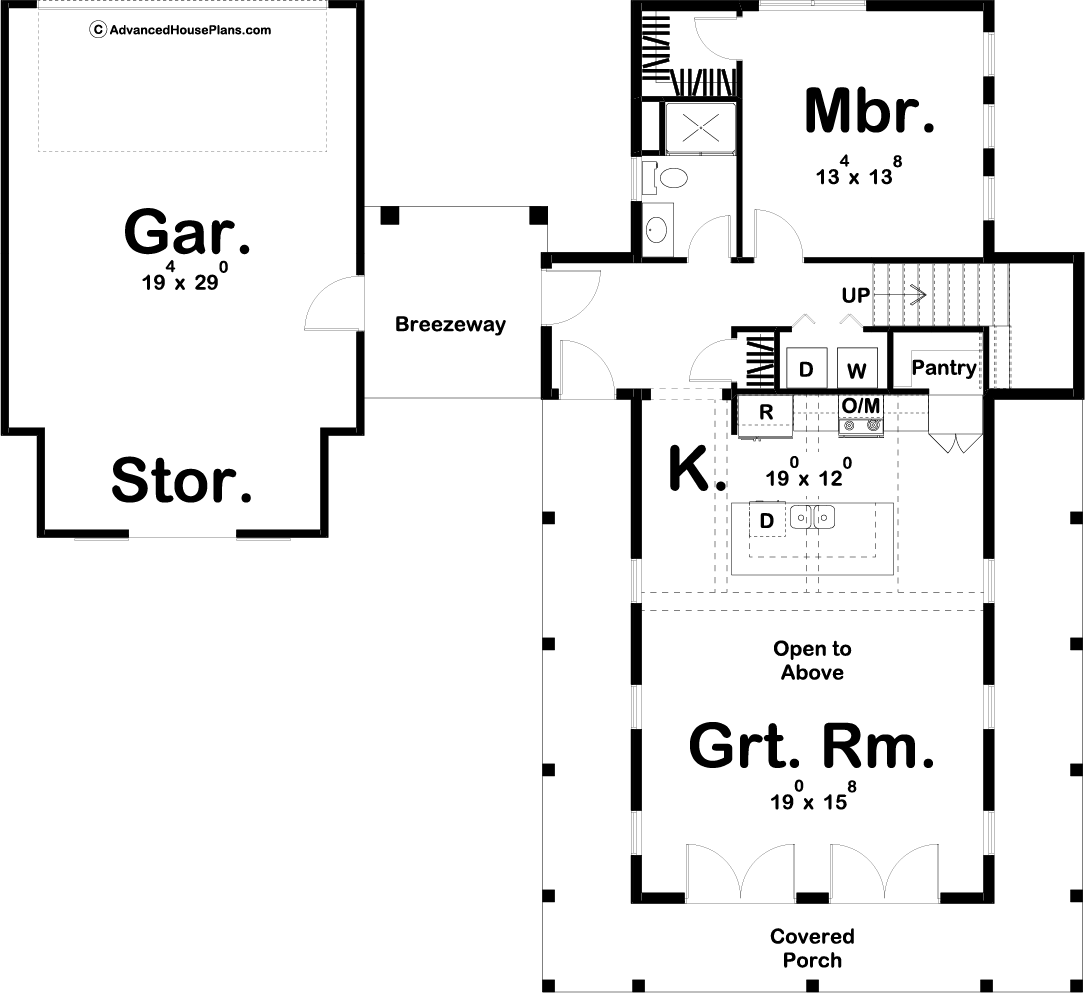 1.5 Story Modern Farmhouse Style House Plan | Clearwater