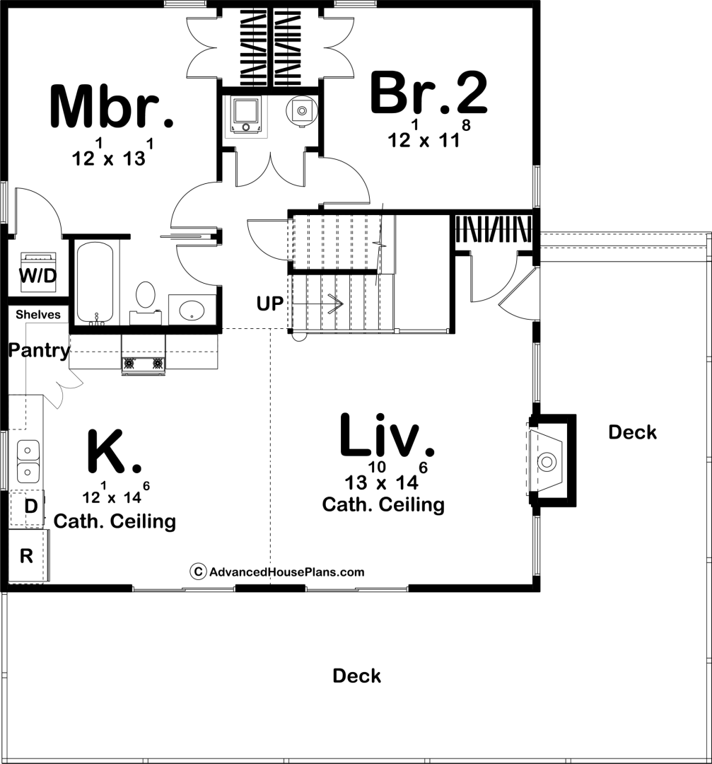 Traditional Style Cabin Plan | Bellwood