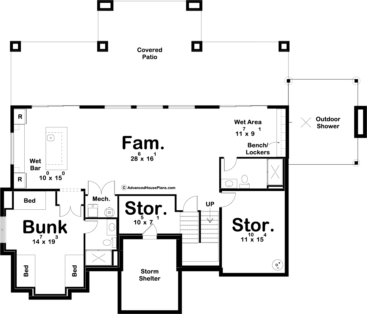 1.5 Story Craftsman Style House Plan | Smith Lake