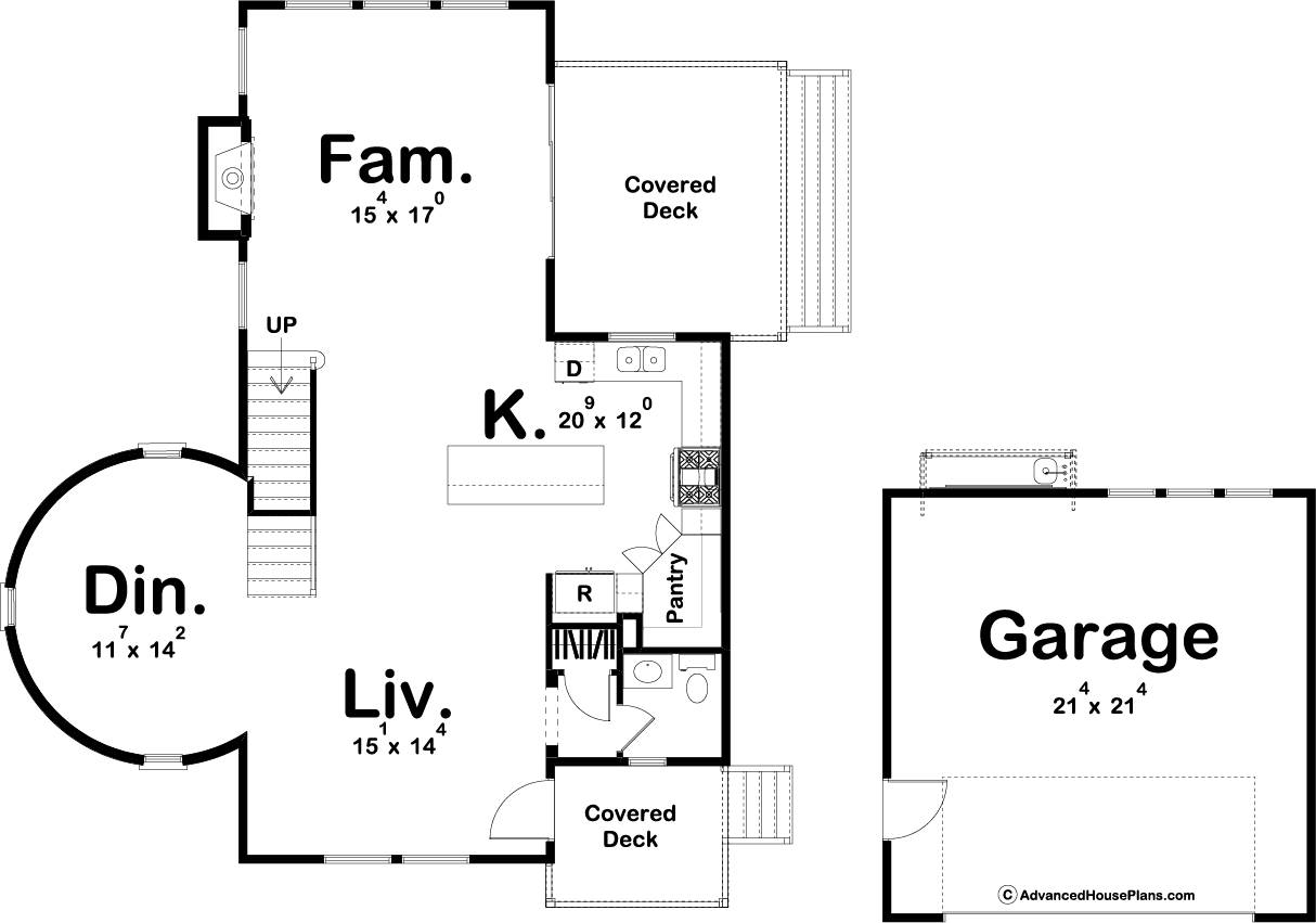 2 Story Coastal Style House Plan | Harbor View