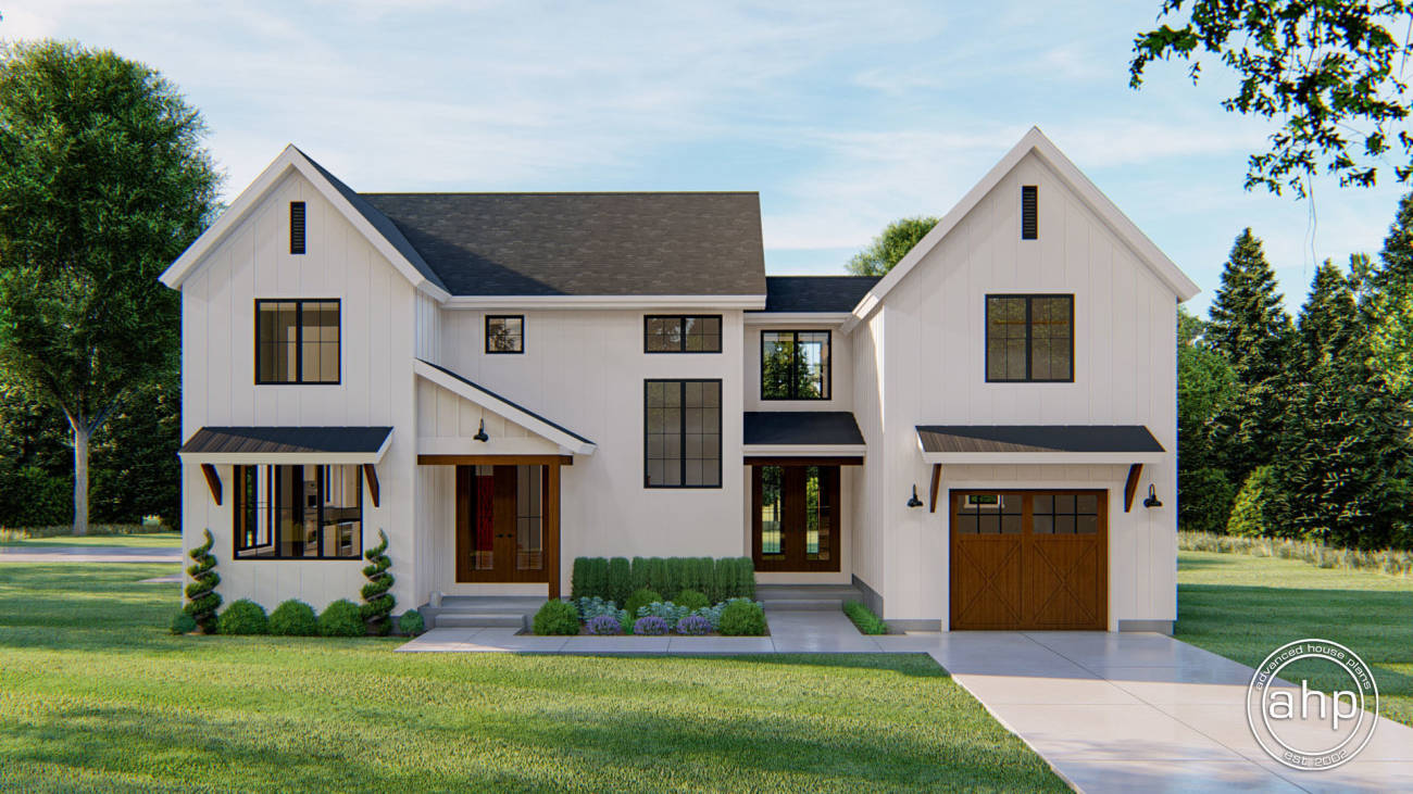 2 Story Modern Farmhouse Plan | Crawford Farm