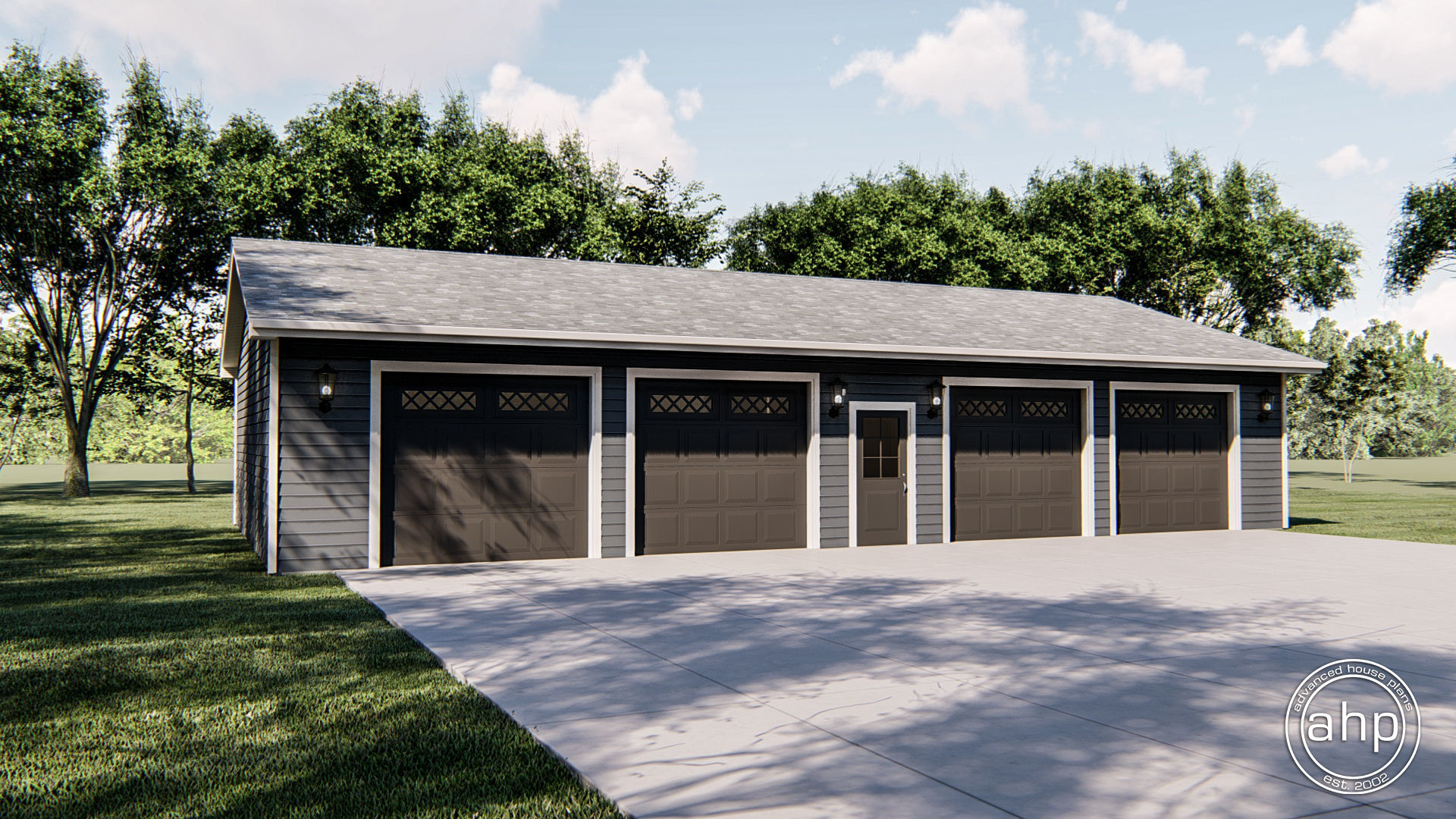 4 Car Garage Plan | Jewett