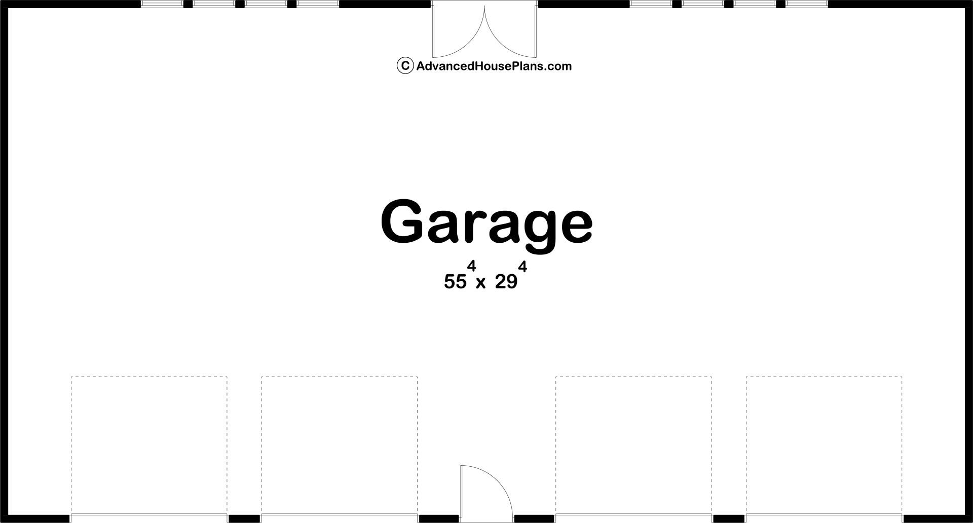 4 Car Garage Plan | Jewett