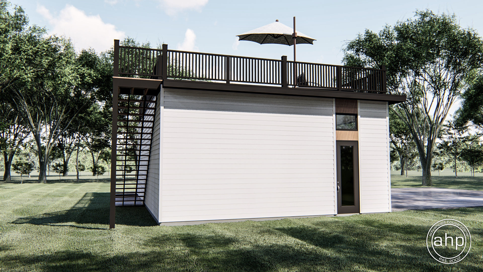 3 Car Garage with Party Deck | LeGrone