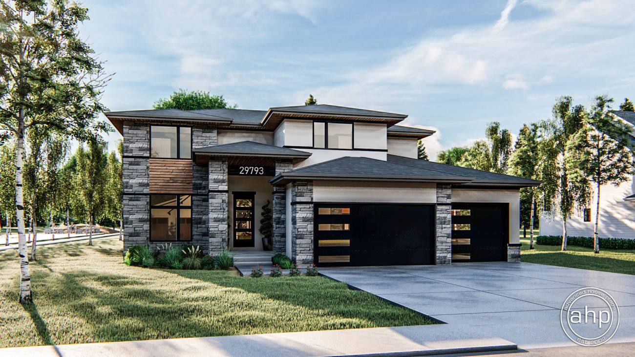 2 Story Modern Style House Plan | Snodgrass