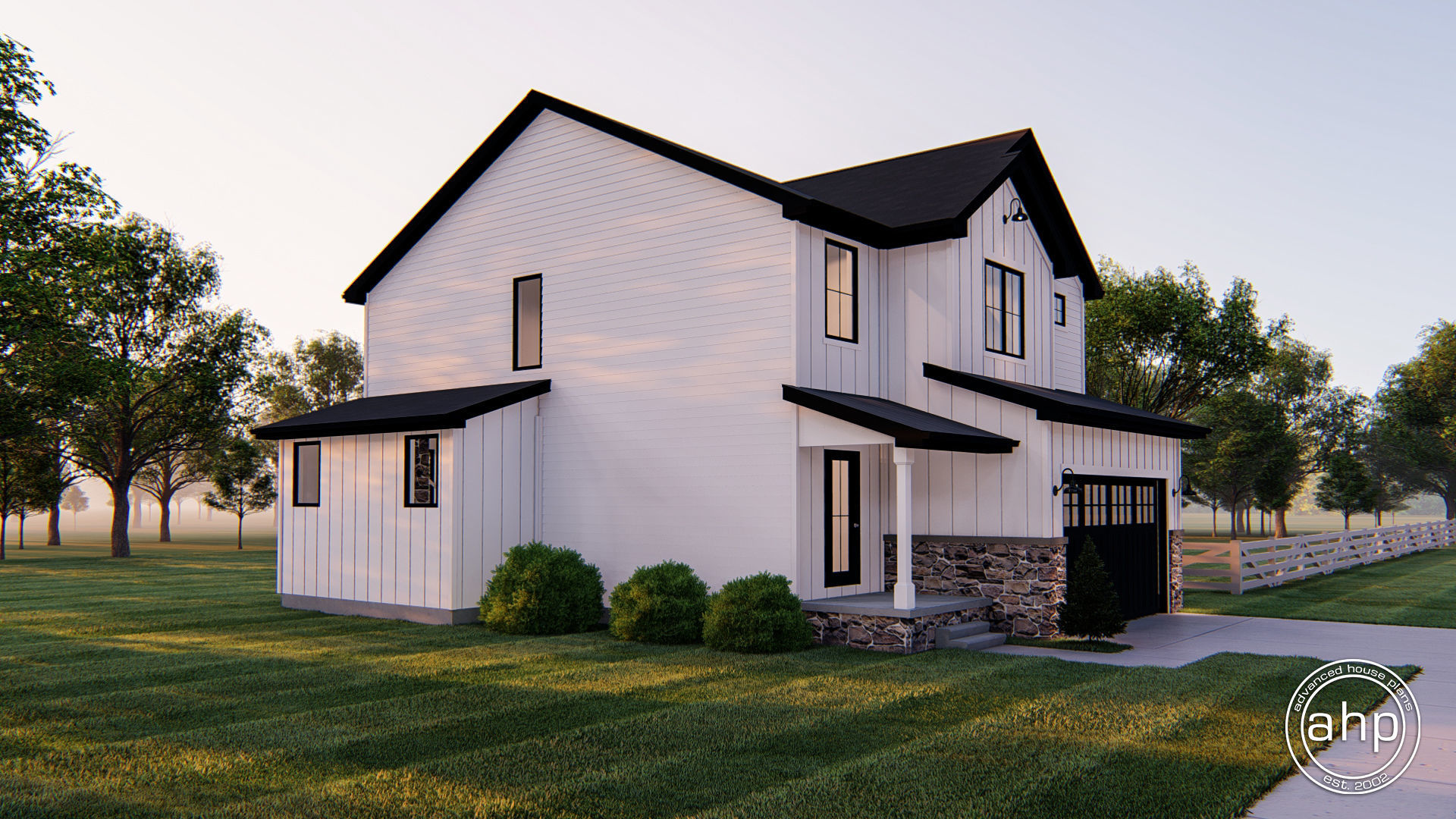 2 Story Modern Farmhouse Style Plan | Stalbird