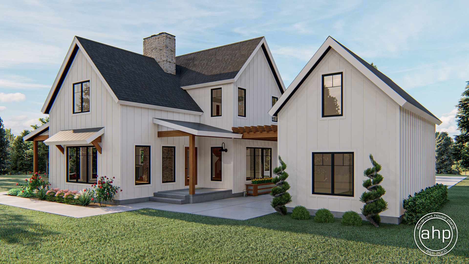 2 Story Modern Farmhouse Style House Plan | Waco Flats