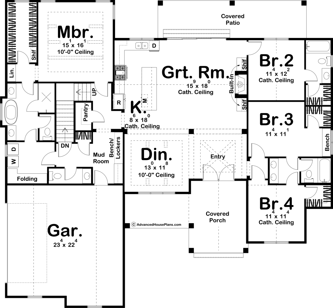 1 Story Modern Farmhouse Plan | Nashville