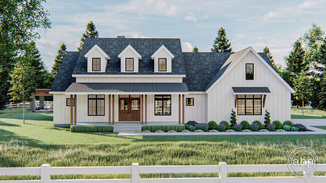 1 Story Modern Farmhouse Plan | Bridgeport