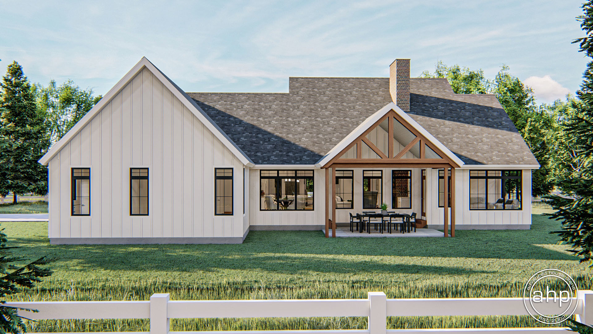 1 Story Modern Farmhouse Plan | Bridgeport