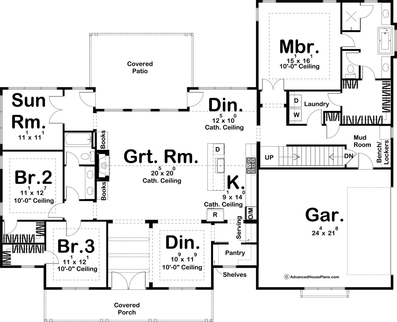 1 Story Modern Farmhouse Plan | Bridgeport