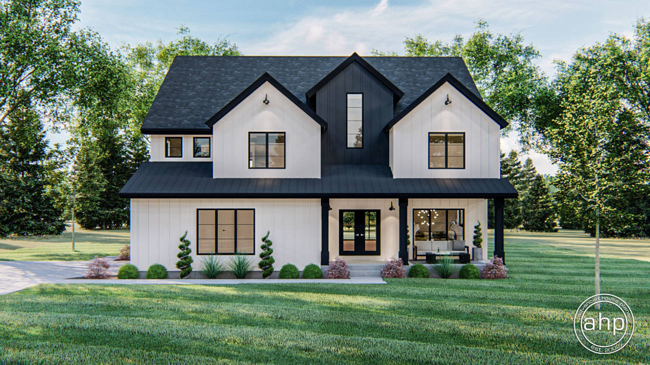 2 Story Modern Farmhouse Style Plan | Banyon Hills