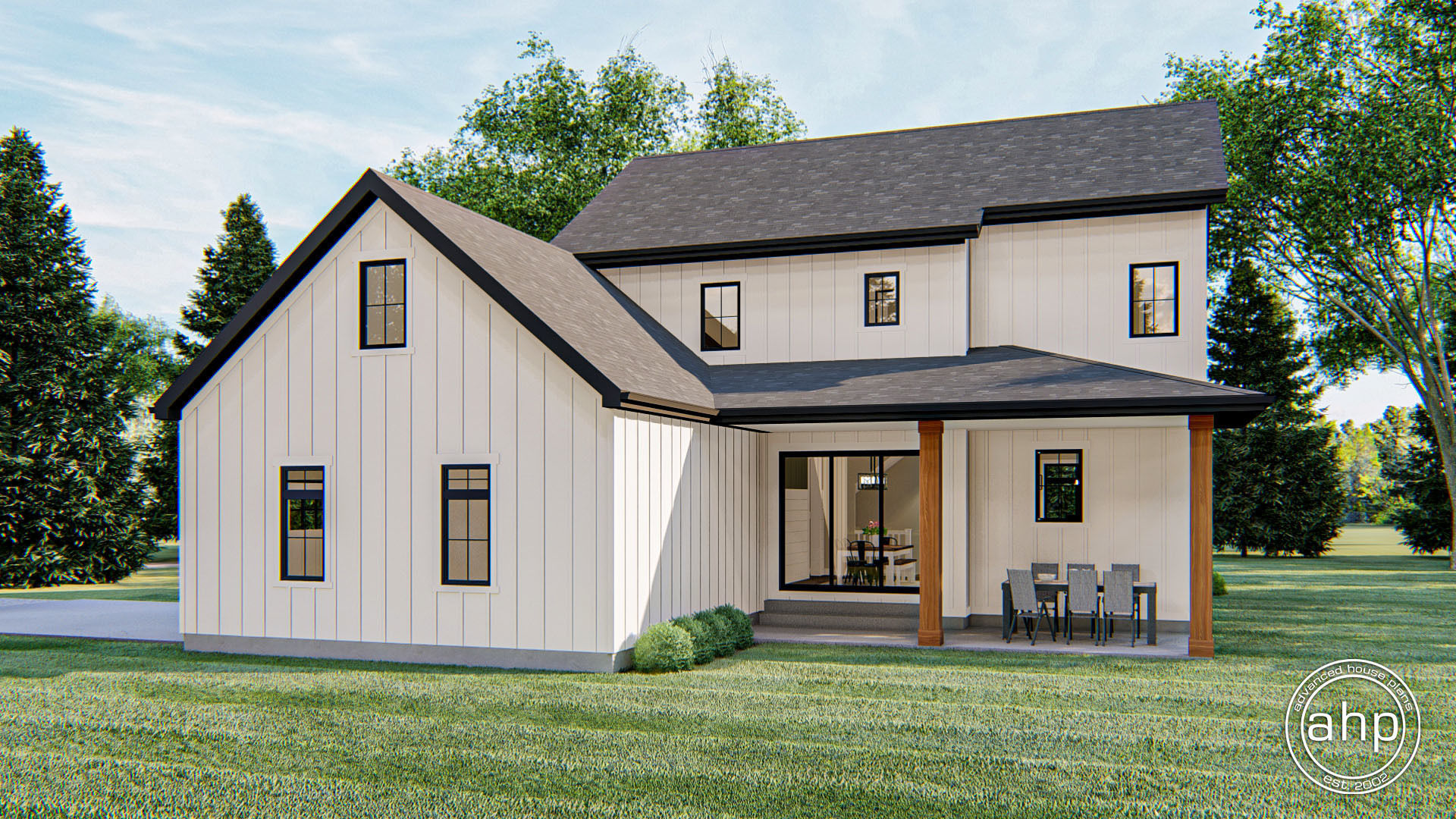 1.5 Story Modern Farmhouse Style House Plan | Applewood