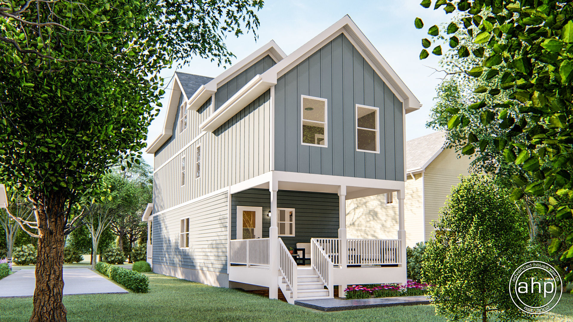 Traditional Style Narrow House Plan | Cynthia