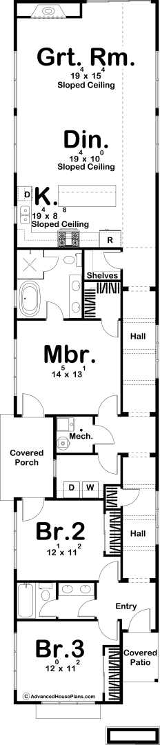 Modern 1 Story Narrow House | Highland Park