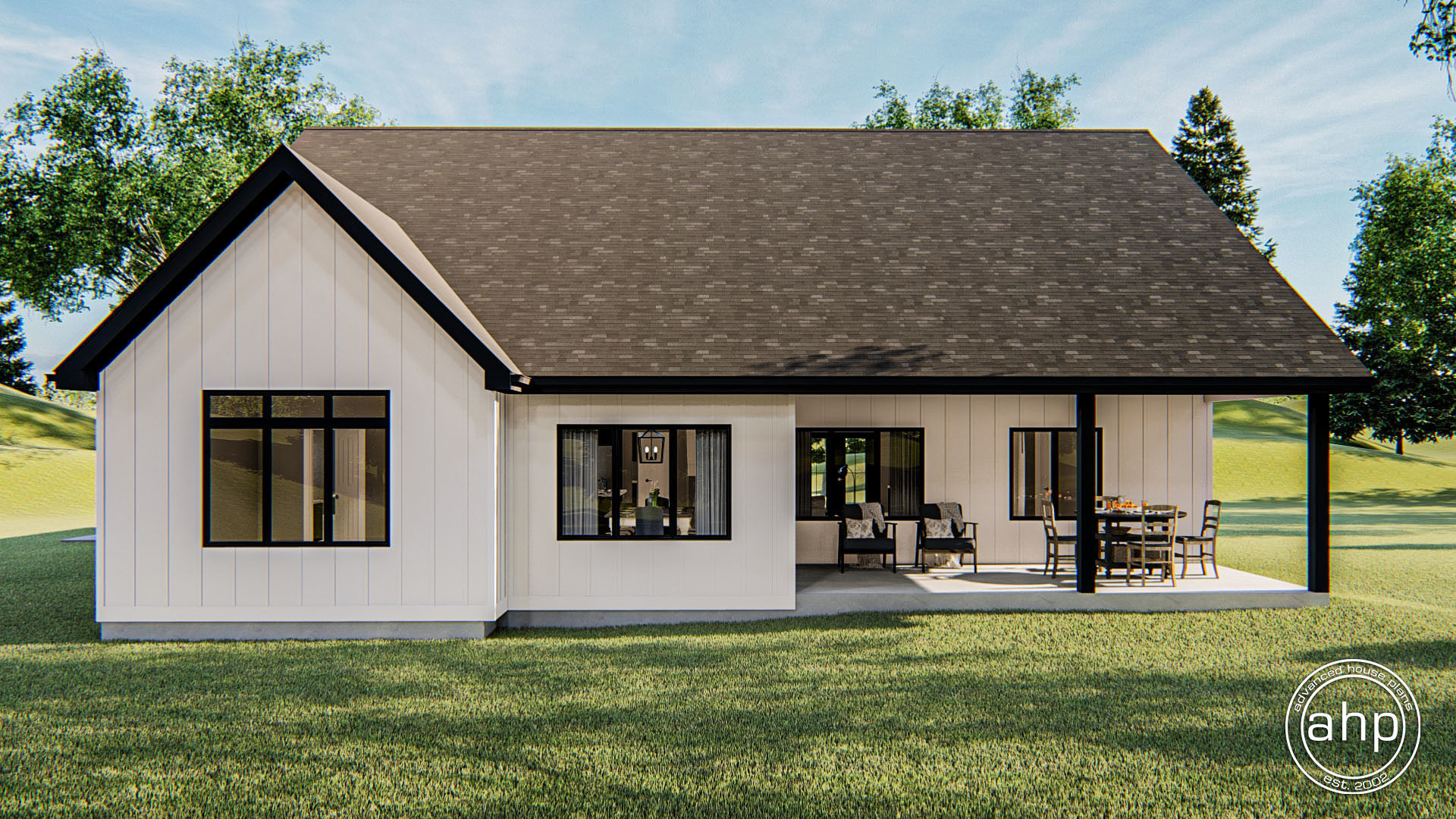 1 Story Modern Farmhouse Style House Plan | Sutton Farm