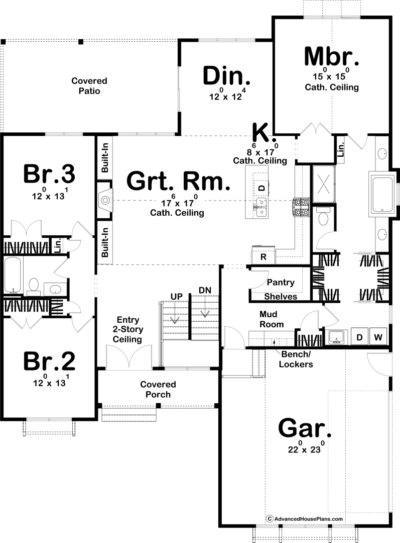 1 Story Modern Farmhouse Style House Plan | Sutton Farm