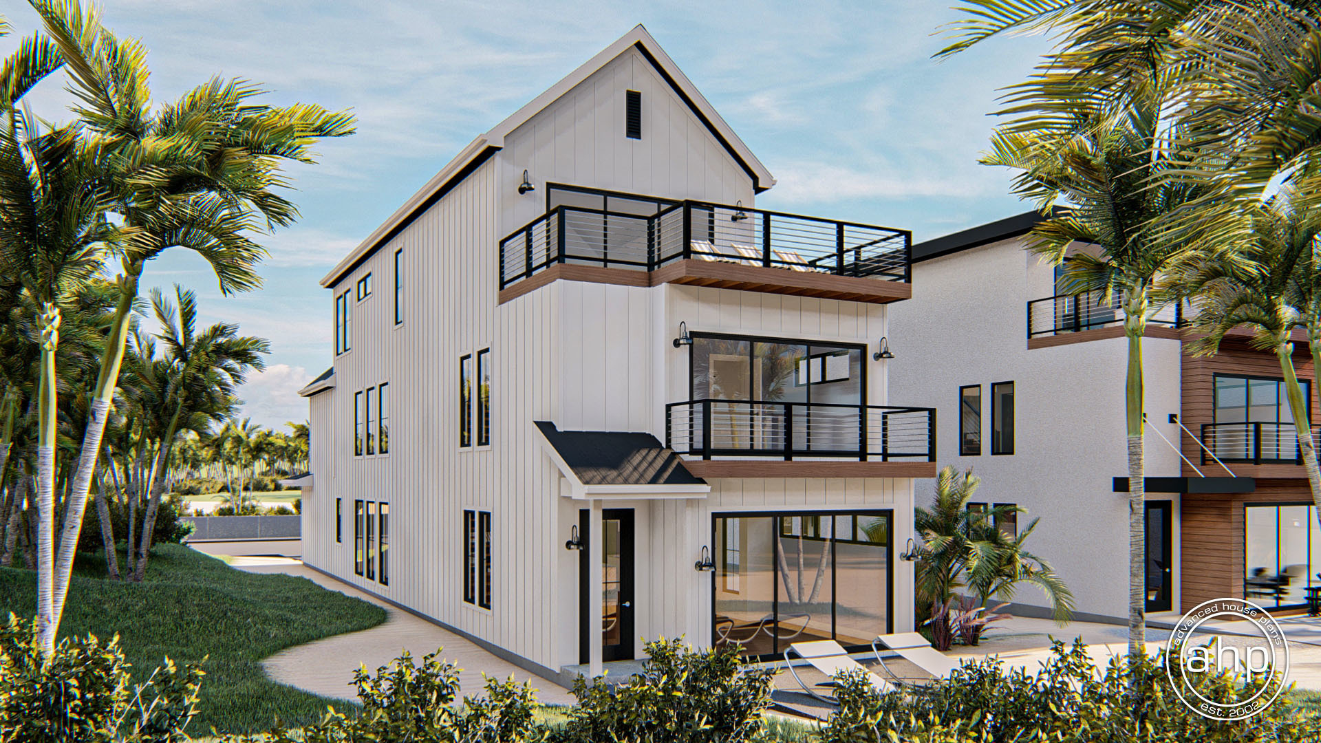 3 Story Modern Farmhouse Plan | Brownville