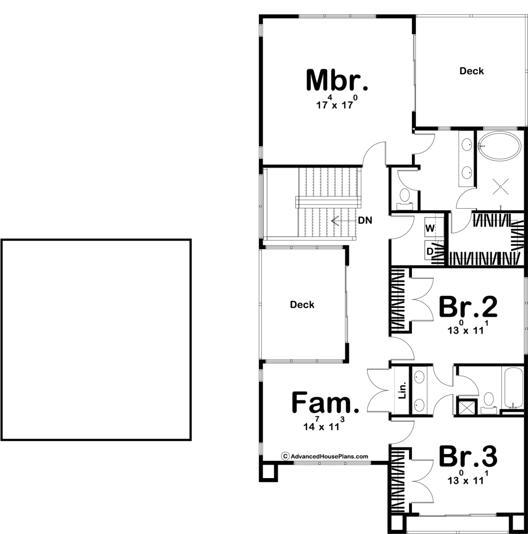 2 Story Modern Style House Plans | Fresno