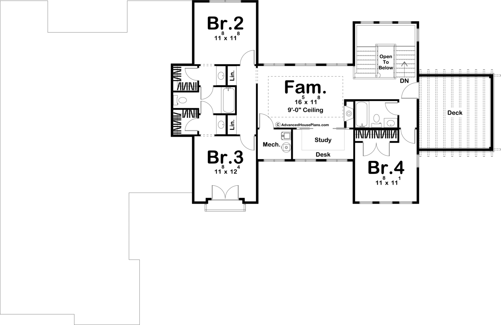 1.5 Story Mediterranean Style House Plan | Catarina