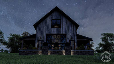 1.5 Story Modern Mountain Barndominium House Plan with 2 story Great Room and Bonus Room | Broken Bow