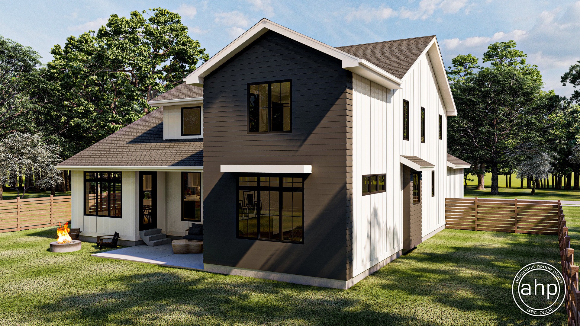 4 Bedroom 1.5 Story Modern Farmhouse Style Plan with Open floor plan and Loft | Stockton