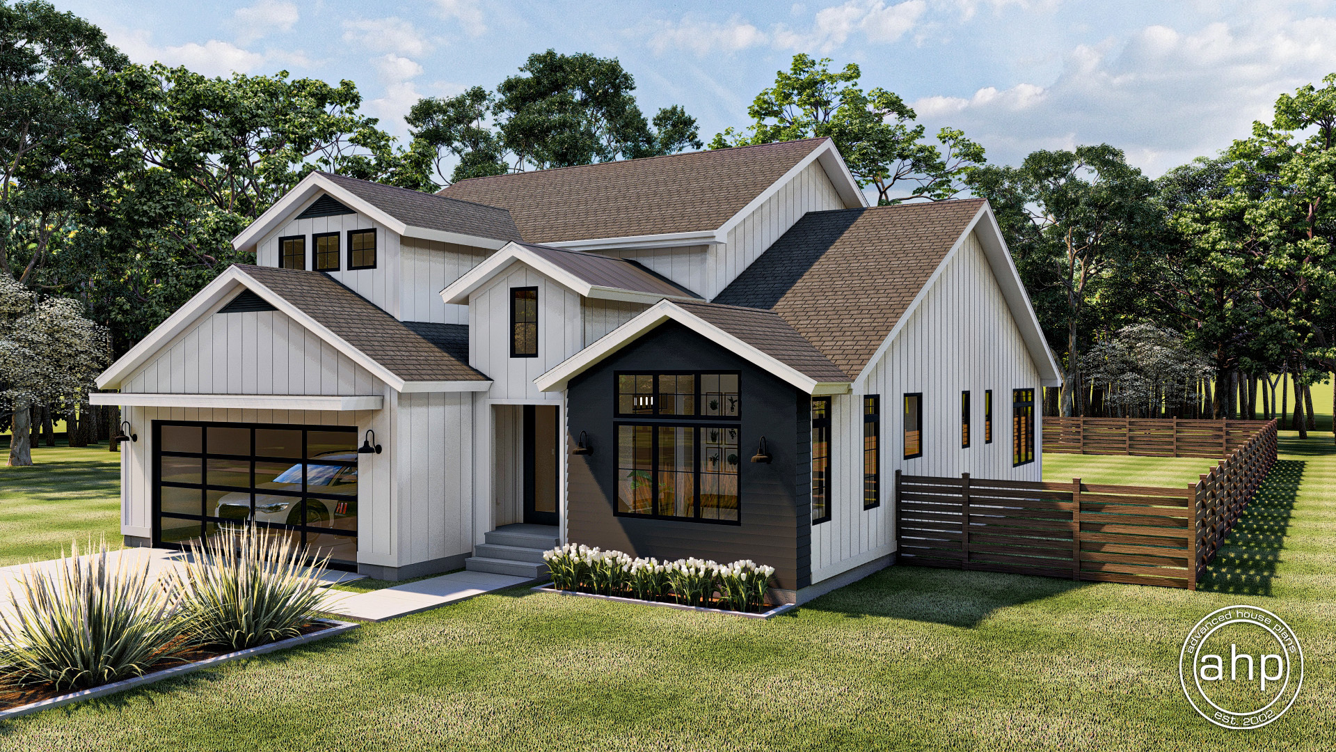 4 Bedroom 1.5 Story Modern Farmhouse Style Plan with Open floor plan and Loft | Stockton