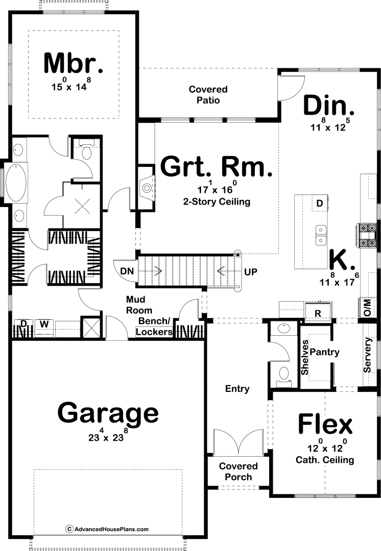 1.5 Story Modern Farmhouse Style Plan | Stockton