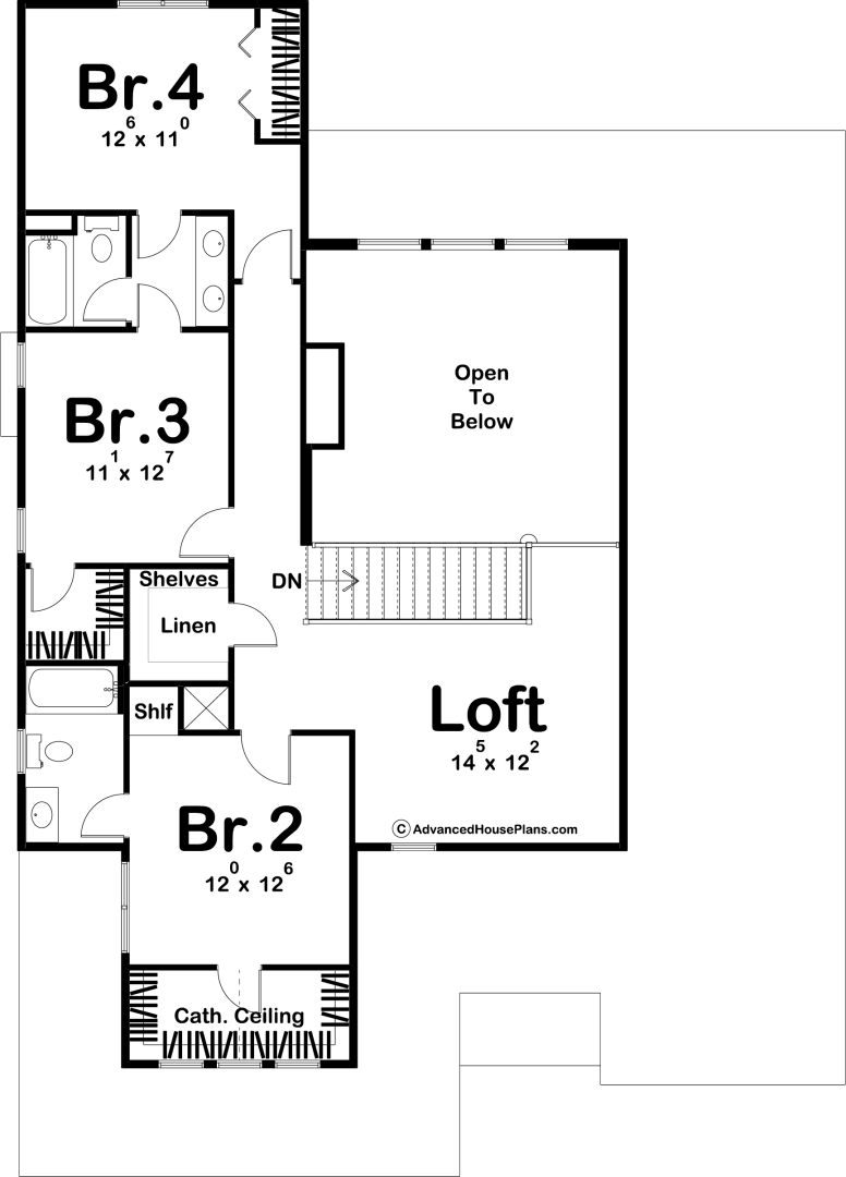 1.5 Story Modern Farmhouse Style Plan | Stockton