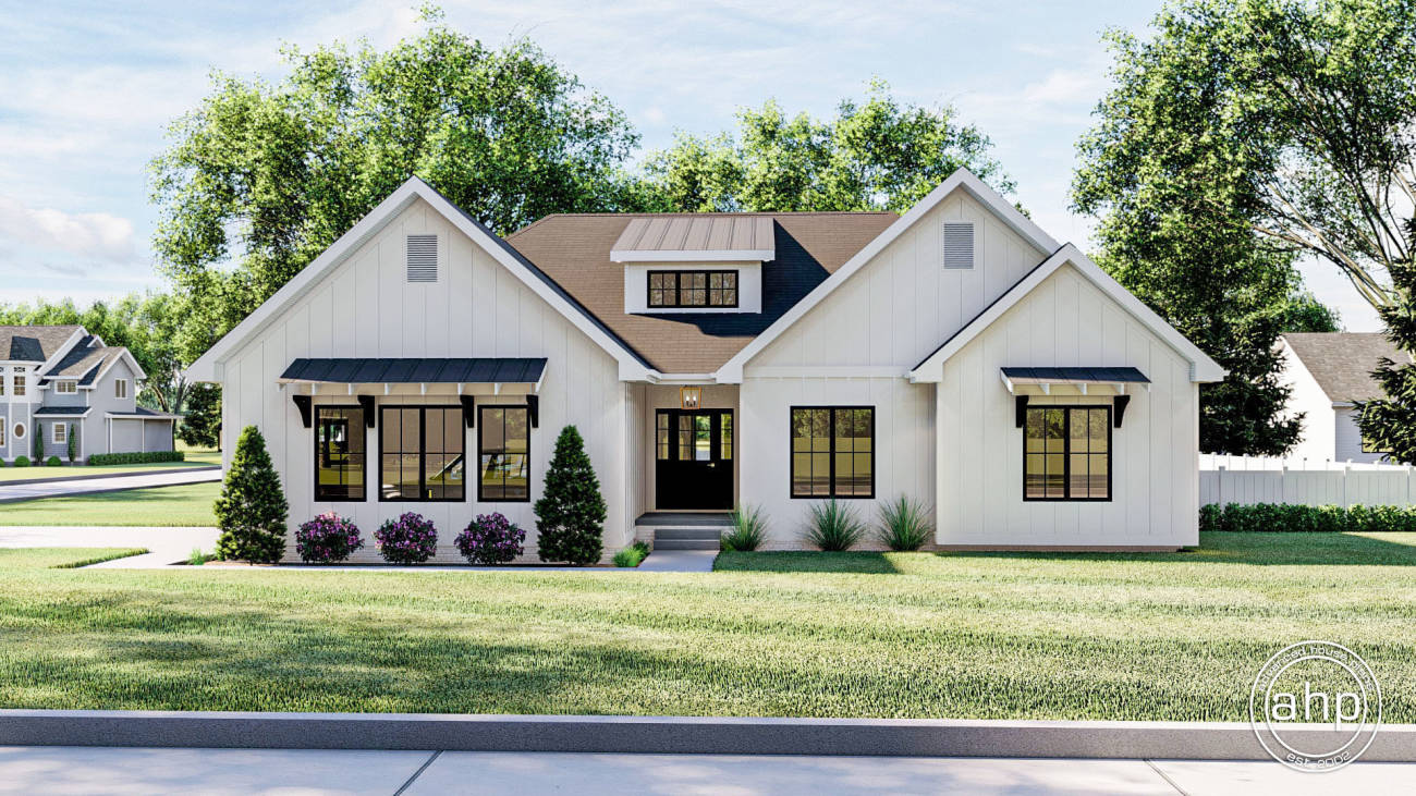 1 Story Modern Farmhouse Style Plan | Oakdale