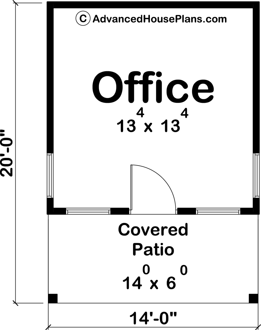 Traditional Backyard Office Plan | Concord