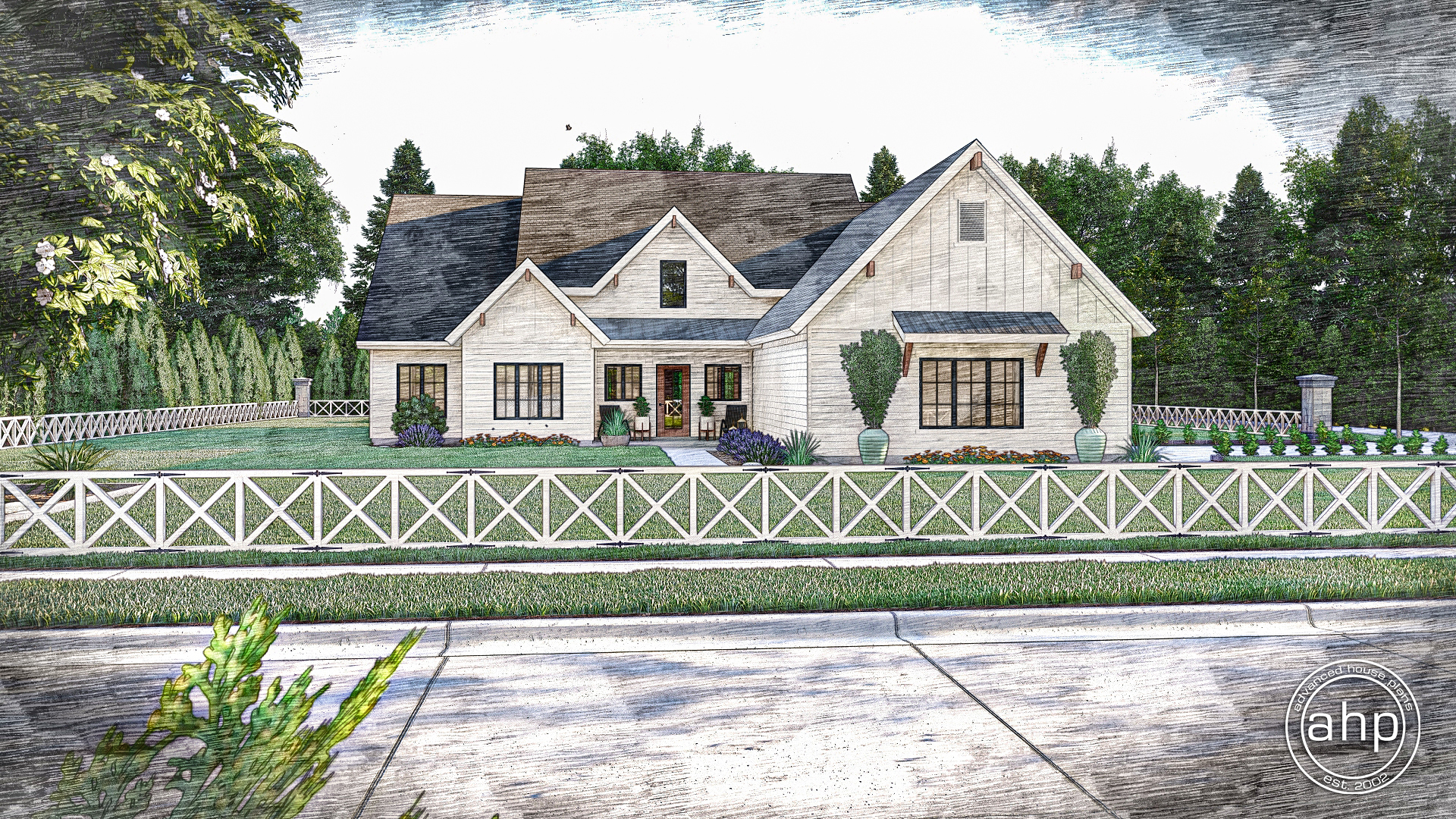 1 Story Modern Farmhouse Style House Plan | Weidenfeld