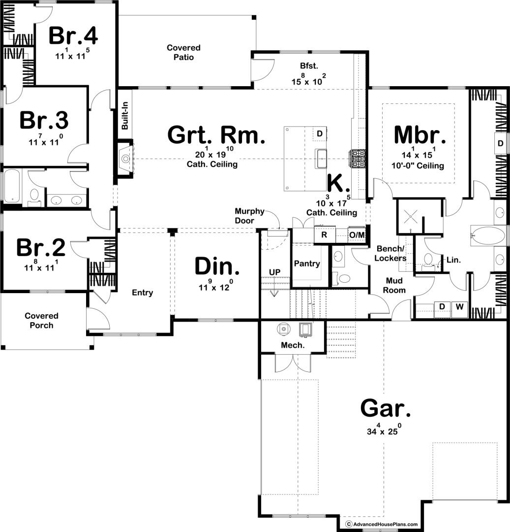 1 Story Modern Farmhouse Style Plan | Knoxville